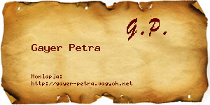 Gayer Petra névjegykártya